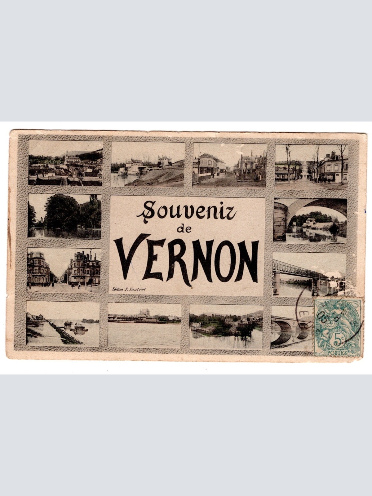AK, Souvenir de Vernon, Frankreich, Ansichtskarte (S6181)