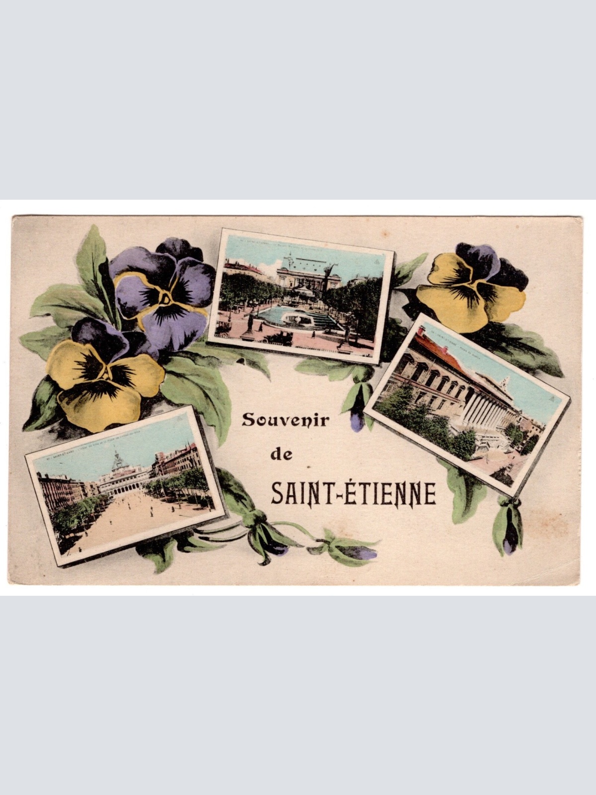 AK, Souvenir de Saint-Étienne, Frankreich, Ansichtskarte (S6214)