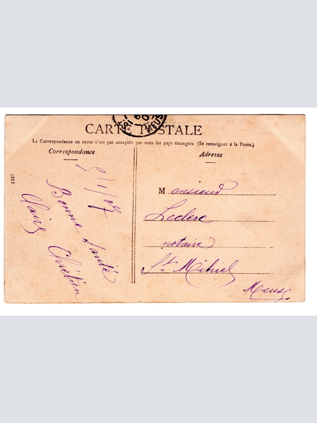 AK, Bonne Annee, de Mourmelon, Frankreich, Ansichtskarte (S6228)