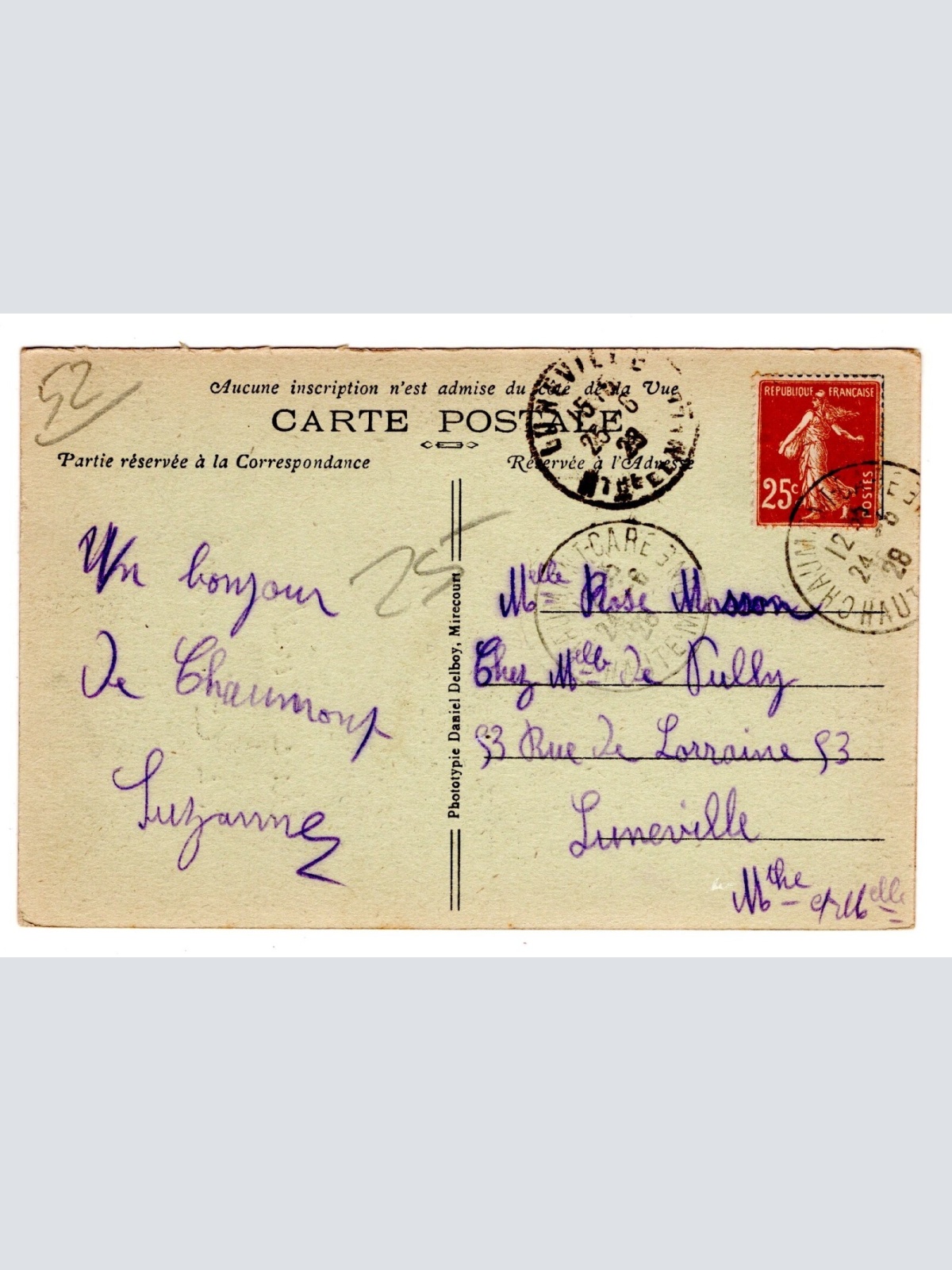 AK, Chaumont, Frankreich, Ansichtskarte (S6235)