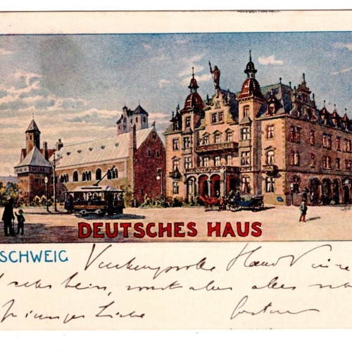 AK, Braunschweig, Niedersachsen, Deutsches Haus, Ansichtskarte (S6262)