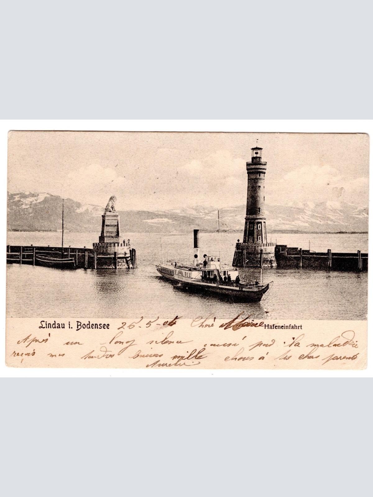 AK, Lindau, Hafeneinfahrt, Bayern, Ansichtskarte (S6287)