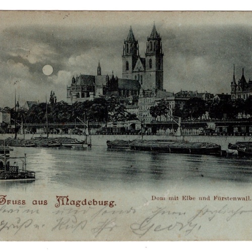 AK, Magdeburg, Dom mit Elbe, Sachsen-Anhalt, Ansichtskarte (S6325)