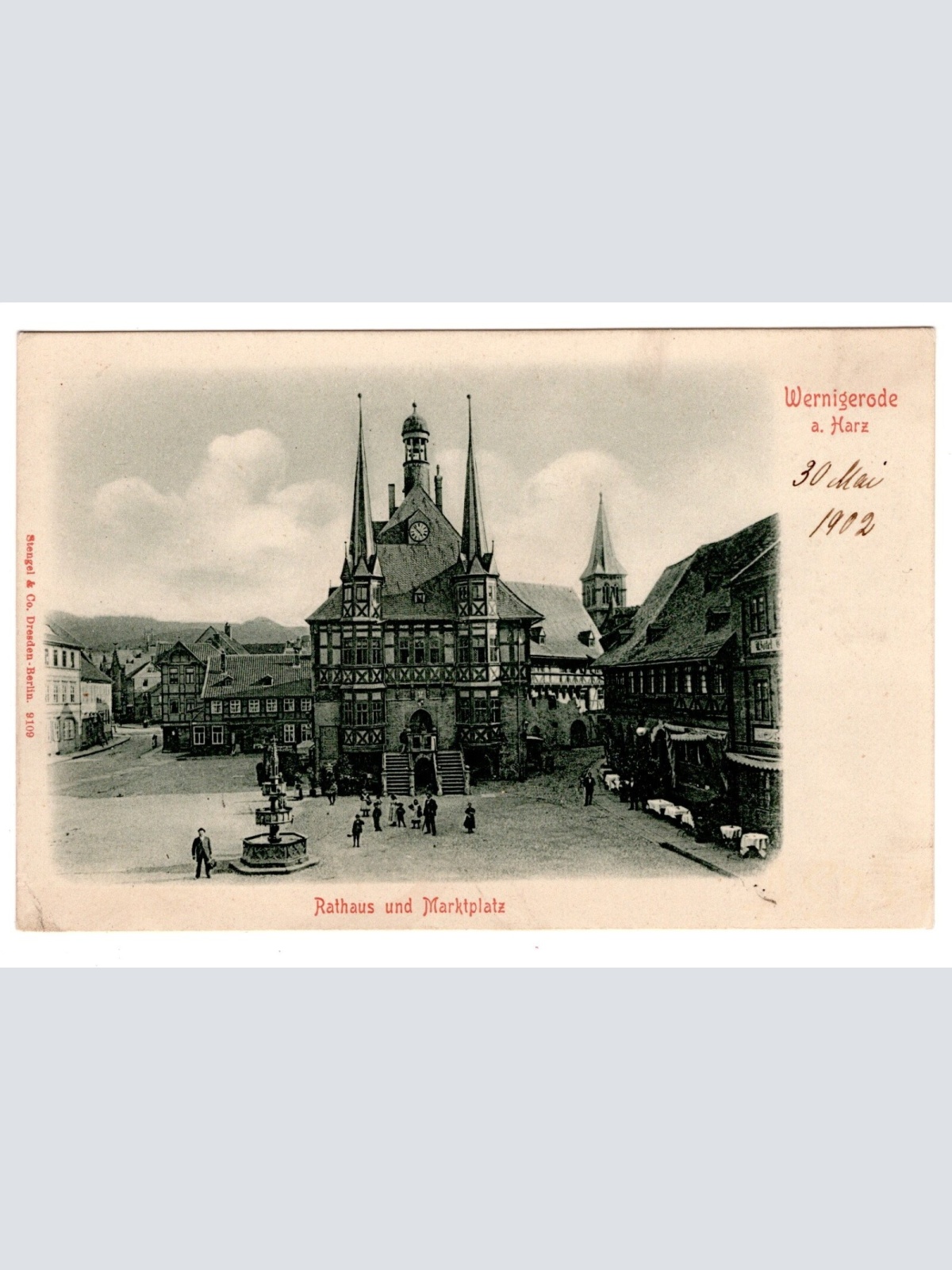 AK, Wernigerode, Rathaus, Marktplatz, Sachsen-Anhalt, Ansichtskarte (S6328)