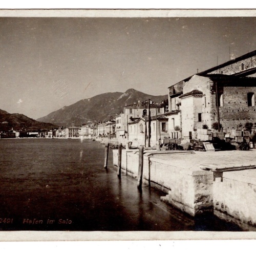 AK, Hafen in Salo, Italien, Ansichtskarte (S6331)