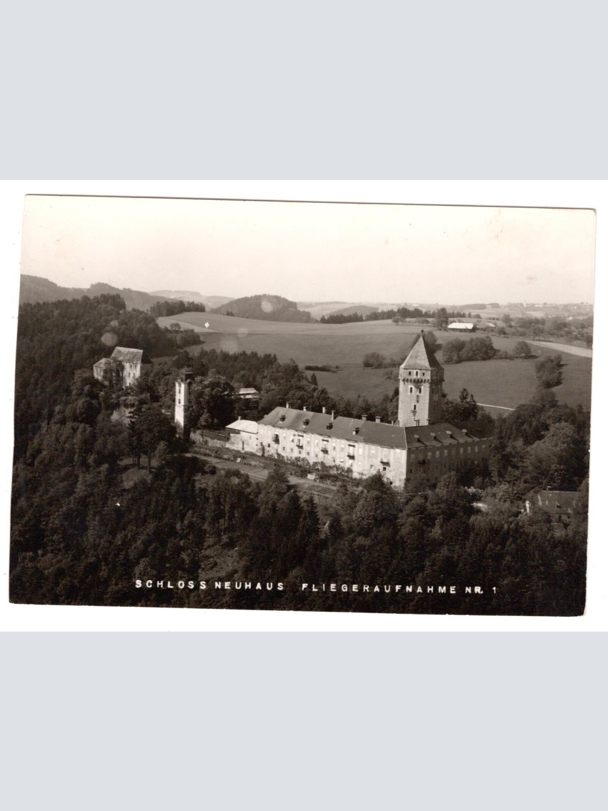 AK, Schloss Neuhaus, Fliegeraufnahme Nr. 1 Oberösterreich, Ansichtskarte (S6415)