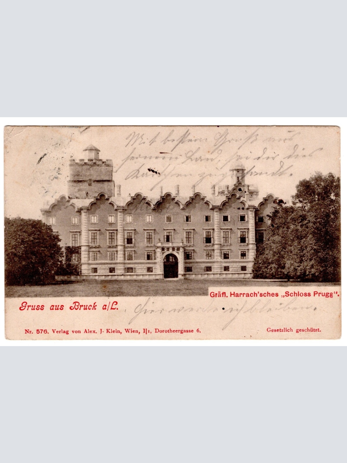 AK, Bruck an der Leitha, Schloss Prugg, Niederösterreich, Ansichtskarte (S6537)