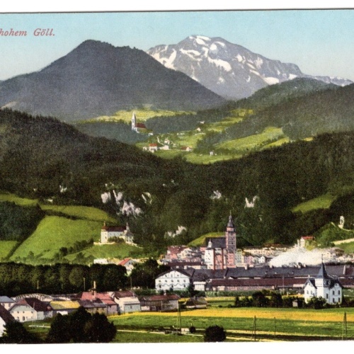 AK, Hallein mit hohem Göll, Salzburg, Ansichtskarte (S6571)