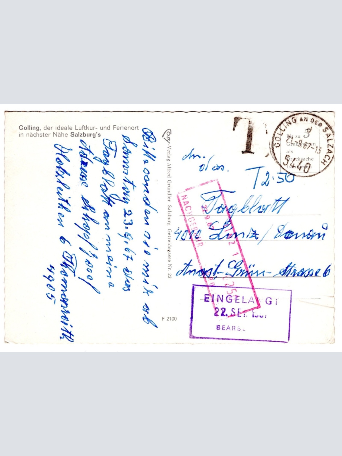 AK, Golling, Salzburg Ansichtskarte (S6585)