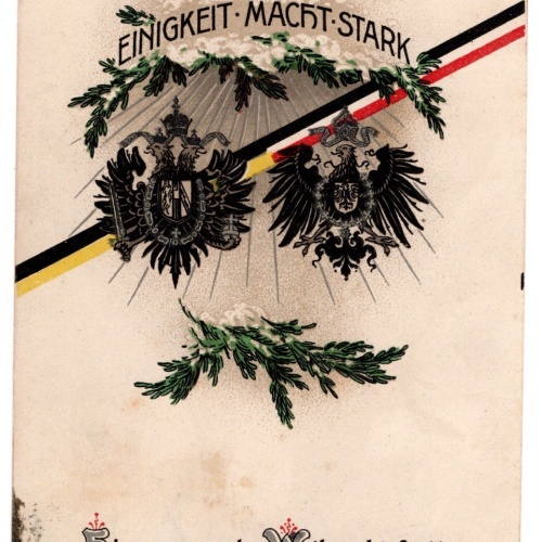 AK, Einigkeit Macht Stark, Ein gesegnetes Weihnachtsfest, Ansichtskarte (S6593)