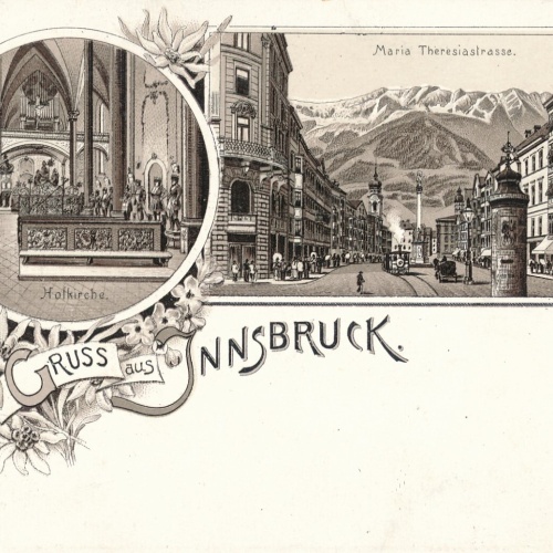 Litho - Karte gruss aus Innsbruck Tirol Ansichtskarte (14353)