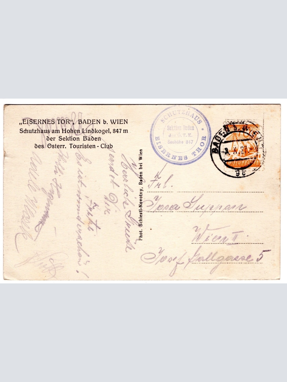 AK, Eisernes Tor, Baden bei Wien, Niederösterreich, Ansichtskarte (S6622)