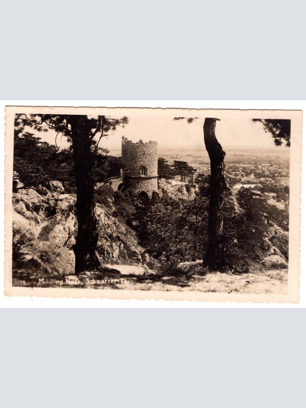 AK, Mödling, Schwarzer Turm, Niederösterreich, Ansichtskarte (S6631)