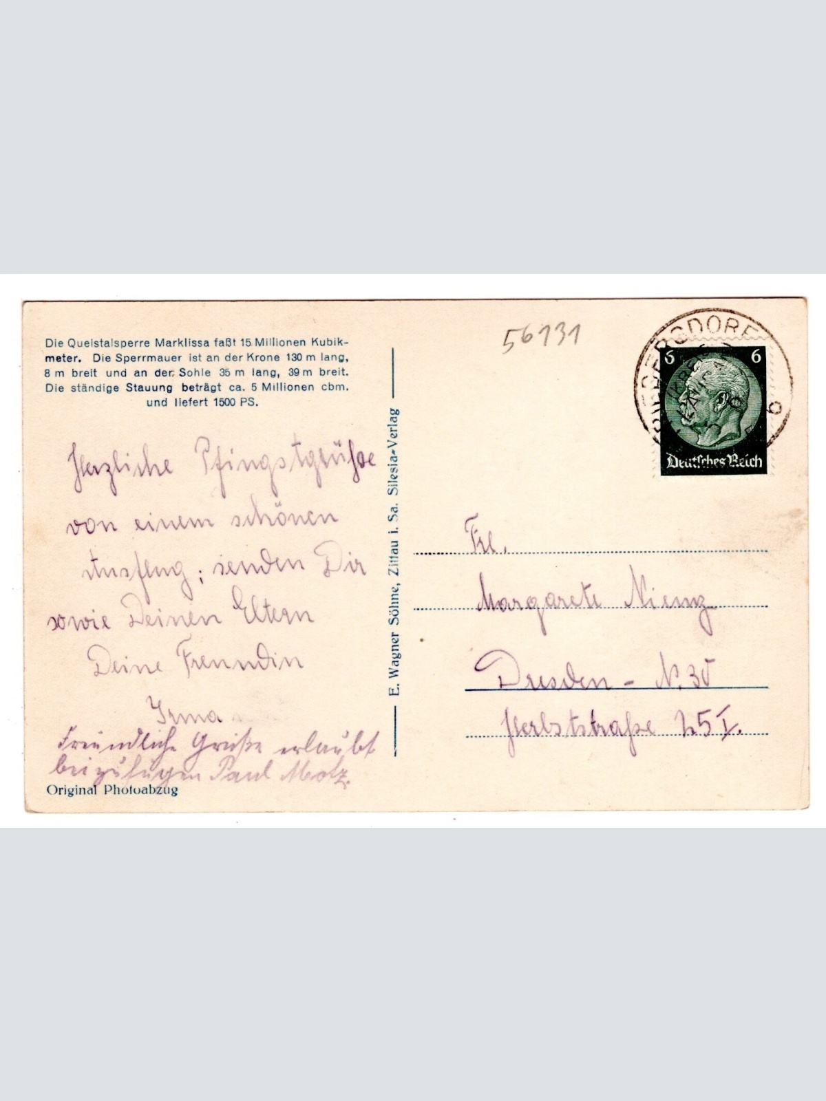 AK, Marklissa, Queistalsperre, Polen, Ansichtskarte (S6723)