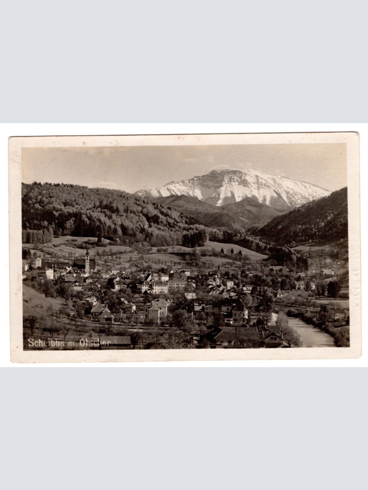 AK, Scheibbs mit Ötscher, Niederösterreich, Ansichtskarte (S6732)