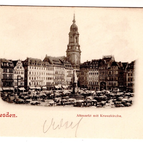 AK, Altmarkt mit Kreuzkirche, Dresden, Sachsen, Ansichtskarte (S6778)