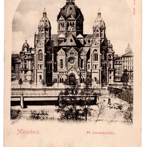 AK, München, St. Lucaskirche, Bayern, Ansichtskarte (S6785)