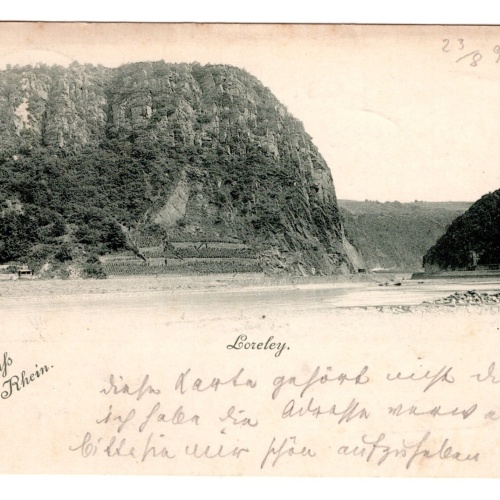 AK, Gruß vom Rhein, Loreley, Rheinland-Pfalz, Ansichtskarte (S6791)