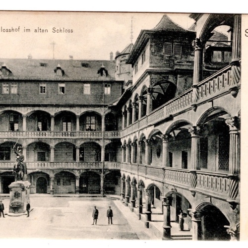 AK, Stuttgart, Schlosshof, Baden-Württemberg, Ansichtskarte (S6825)