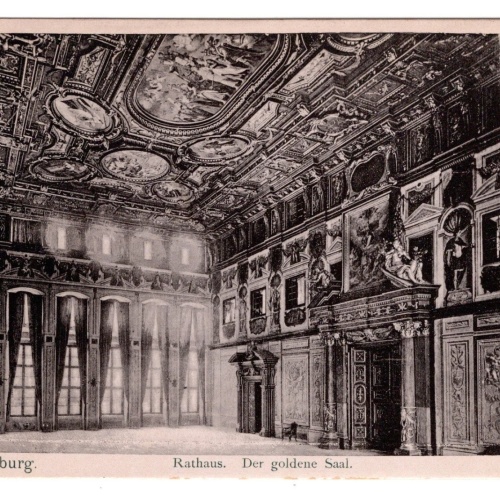 AK, Augsburg, Rathaus, der goldene Saal, Bayern, Ansichtskarte (S6841)