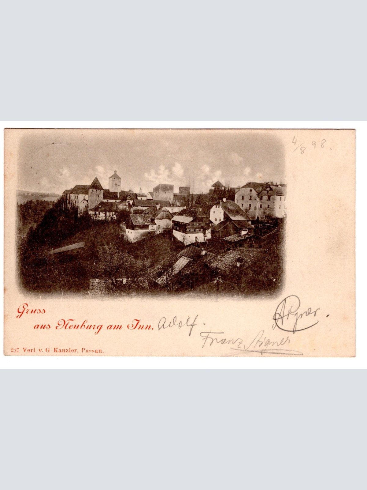 AK, Gruß aus Neuburg am Inn, Bayern, Ansichtskarte (S6844)