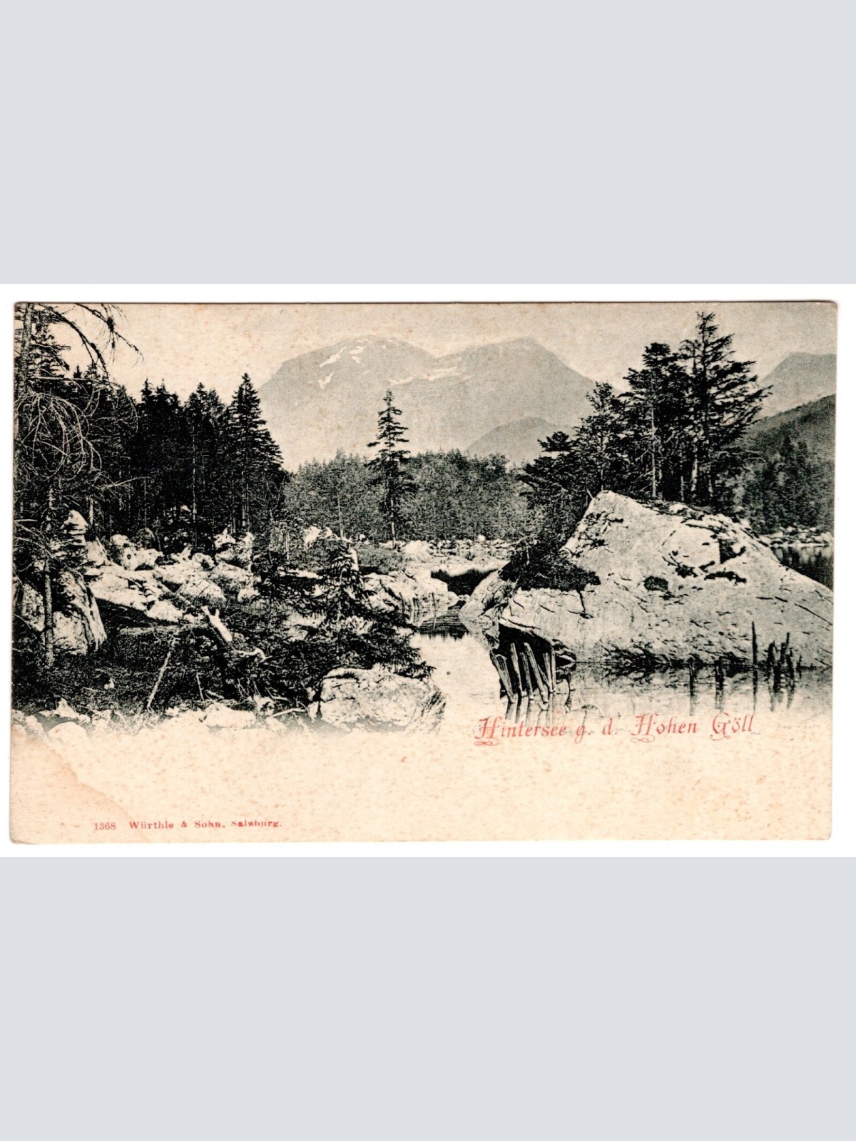 AK, Hintersee g. d. Hohen Göll, Bayern, Ansichtskarte (S6880)