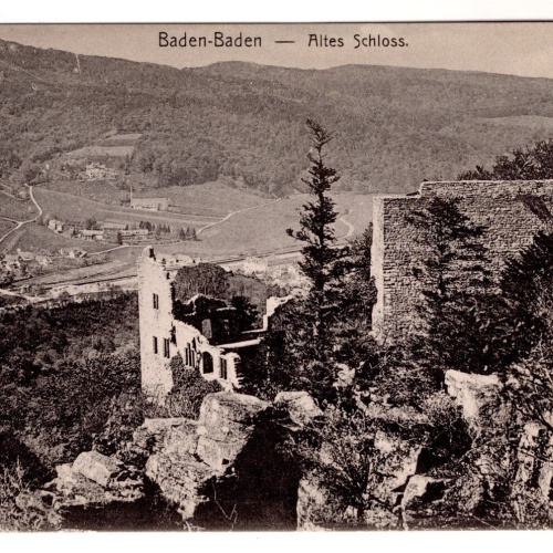 AK, Baden-Baden, Altes Schloss, Baden-Württemberg, Ansichtskarte (S6893)