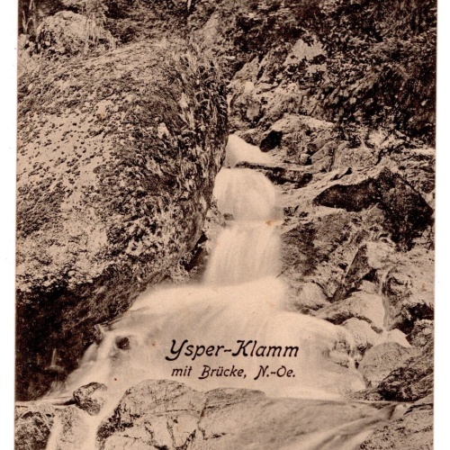 AK, Ysper-Klamm mit Brücke, Niederösterreich, Ansichtskarte (S6915)