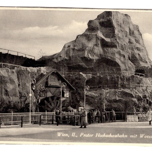AK, Wien, Prater Hochschaubahn mit Wasserbahn, Ansichtskarte (S6943)