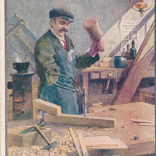 Rot - Kreuz - Karte Nr. 508 Tischler aus den Invalidenschu Ansichtskarte (14557)