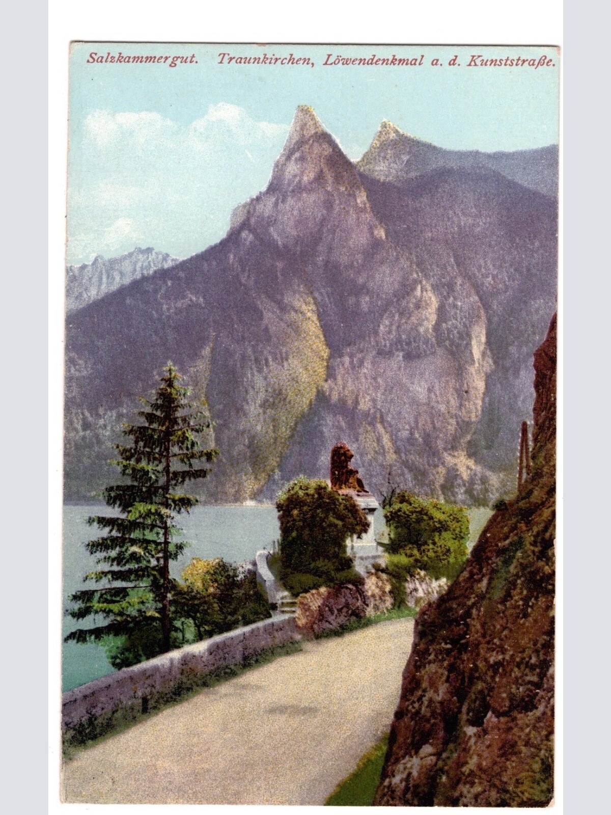 AK, Traunkirchen, Löwendenkmal, Oberösterreich, Ansichtskarte (S6988)