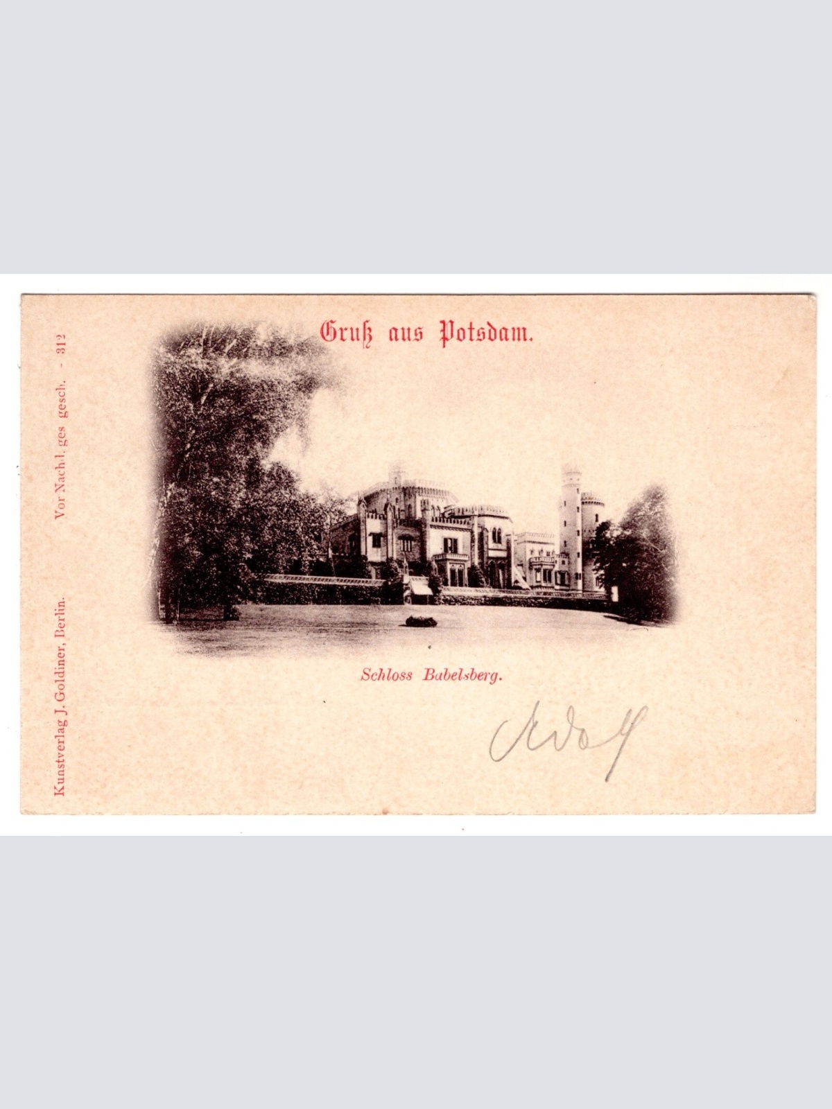 AK, Gruß aus Potsdam, Schloss Babelsberg, Brandenburg, Ansichtskarte (S7074)