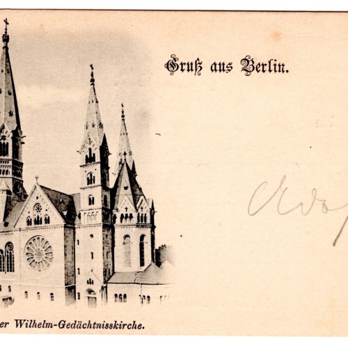 AK, Gruß aus Berlin, Kaiser Wilhelm Gedächtnisskirche, Ansichtskarte (S7082)