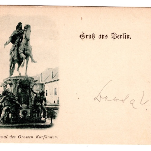 AK, Gruß aus Berlin, Denkmal des Großen Kurfürsten, Ansichtskarte (S7090)