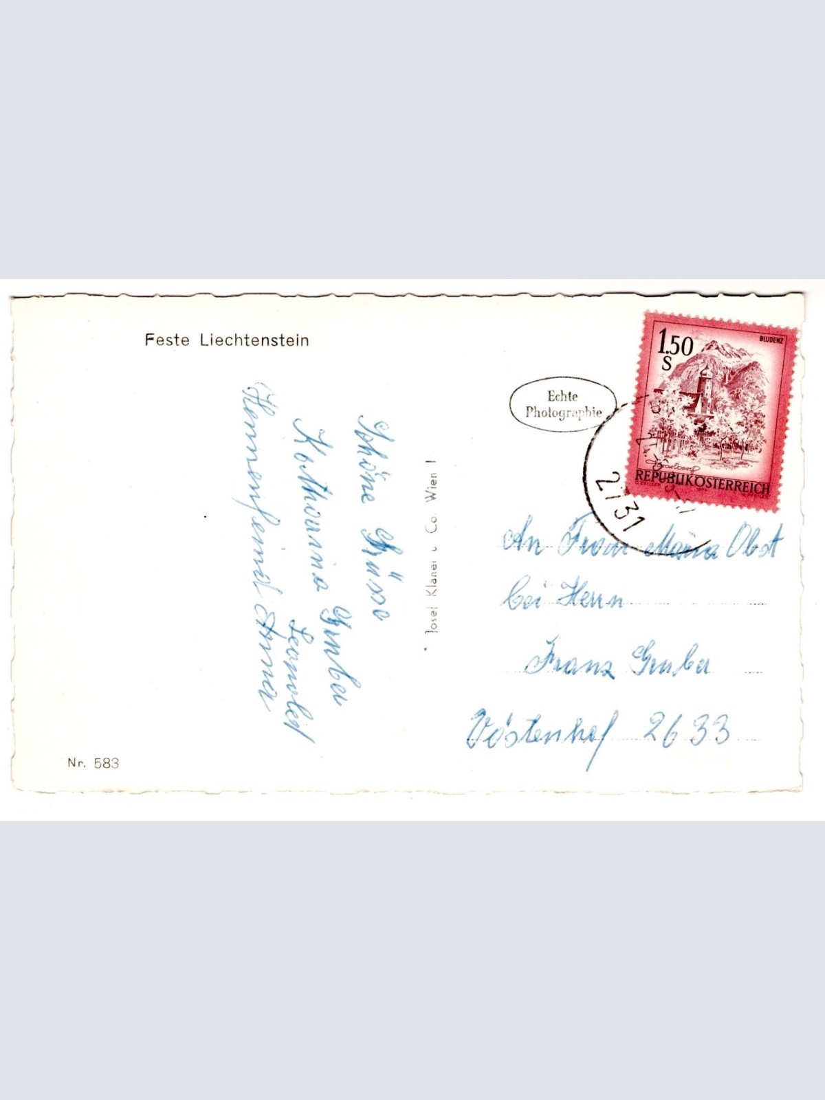 AK, Feste Liechtenstein, Niederösterreich, Ansichtskarte (S7143)
