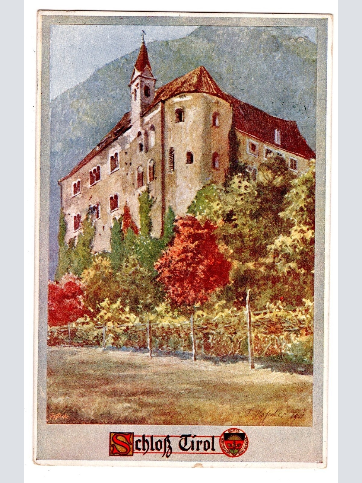 AK, Schloss Tirol, Bozen, Italien, Ansichtskarte (S7150)