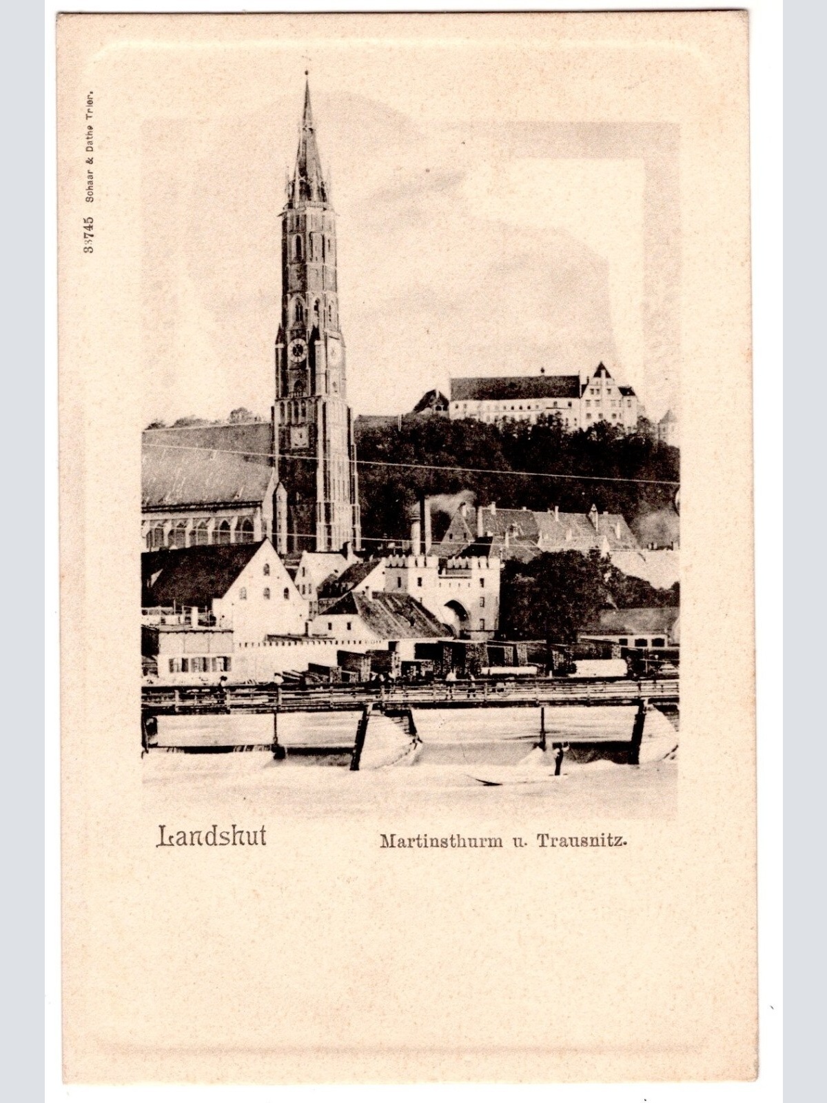 AK, Landshut, Martinsthurm u. Trausnitz, Bayern, Ansichtskarte (S7168)