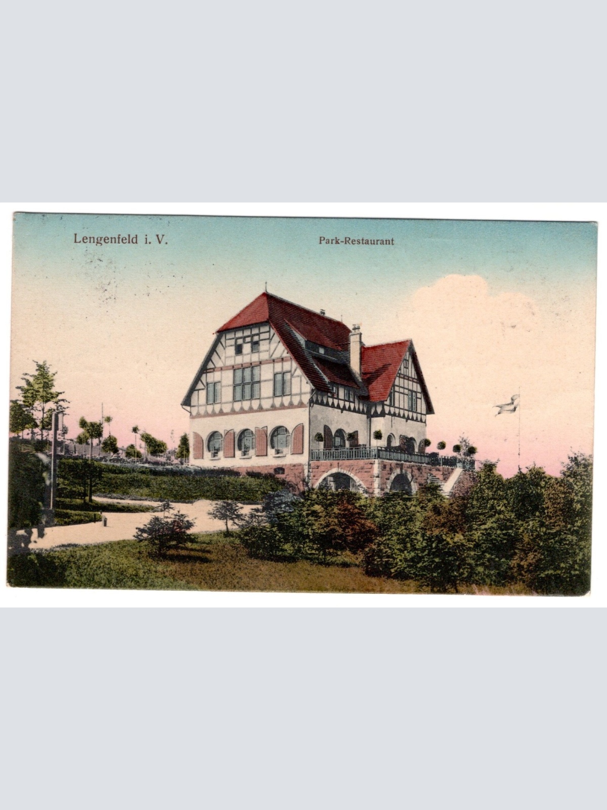 AK, Lengenfeld i. V., Park Restaurant, Sachsen, Ansichtskarte (S7185)
