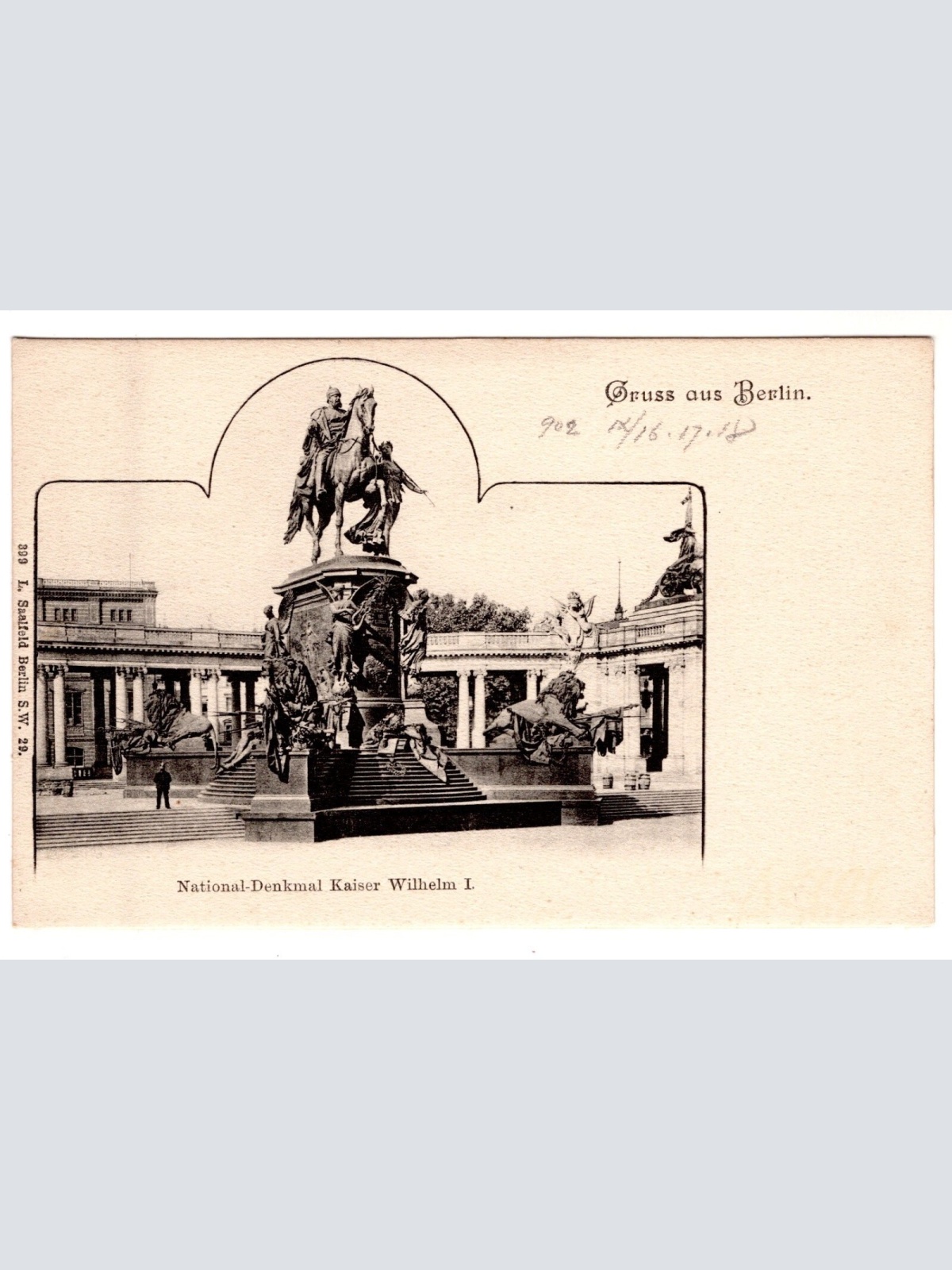 AK, Gruß aus Berlin, National-Denkmal Kaiser Wilhelm I., Ansichtskarte (S7202)