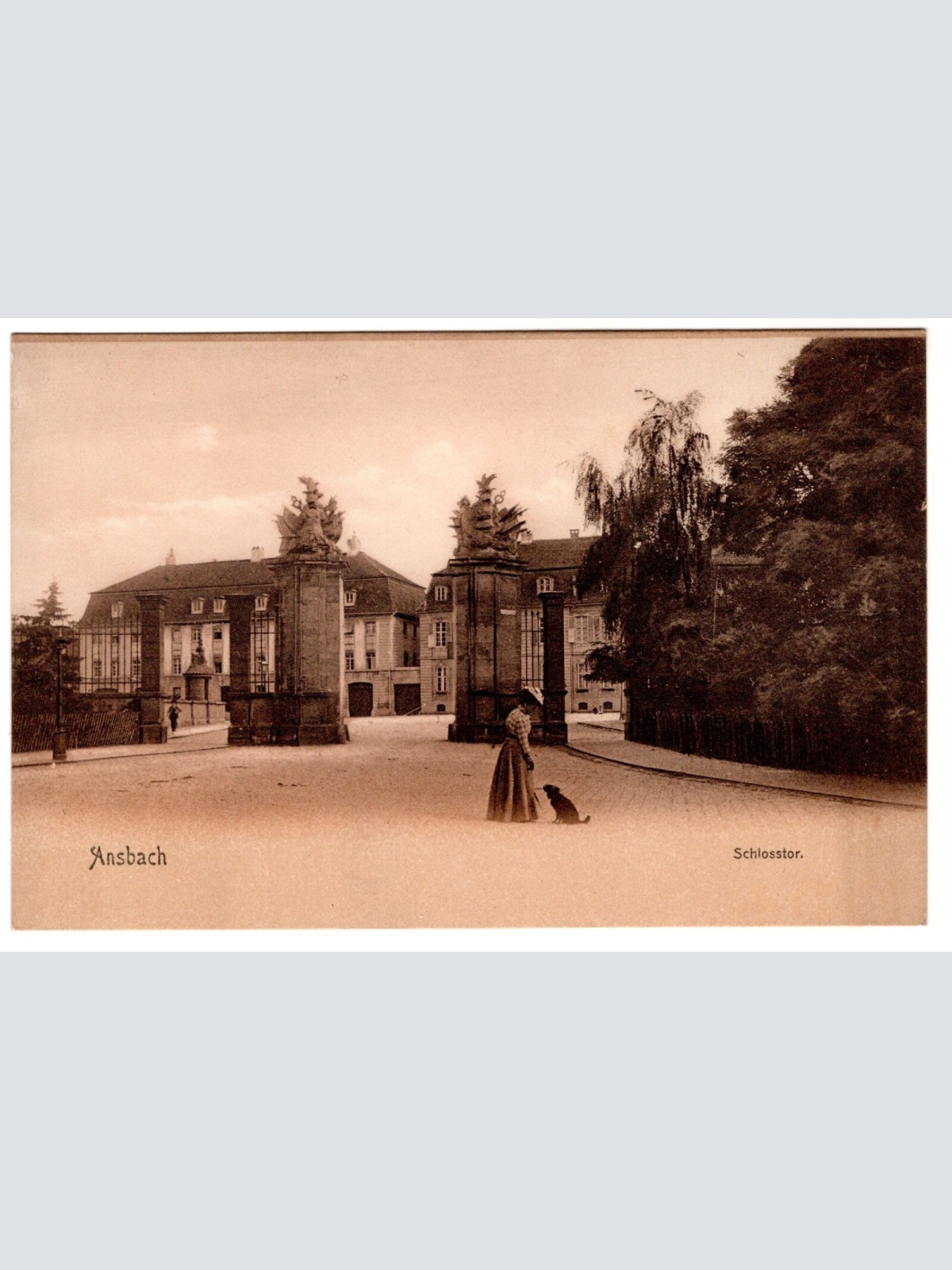 AK, Ansbach, Schlosstor, Bayern, Ansichtskarte (S7212)