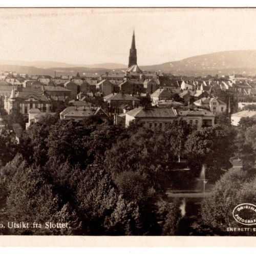 AK, Utsikt fra Slottet, Oslo, Norwegen, Ansichtskarte (S7244)