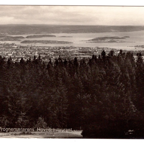 AK, Utsigt fra Frognersaeterens Hovedrestaurant, Norwegen, Ansichtskarte (S7252)