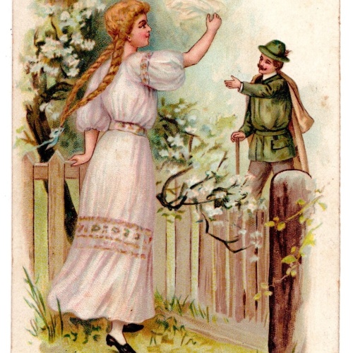 Präge-AK, Teure Heimat sei gegrüsst, Ansichtskarte (S7289)