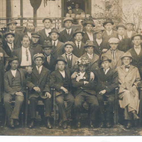 AK Gruppenfoto von Männern Ansichtskarte Annodazumals (14596)