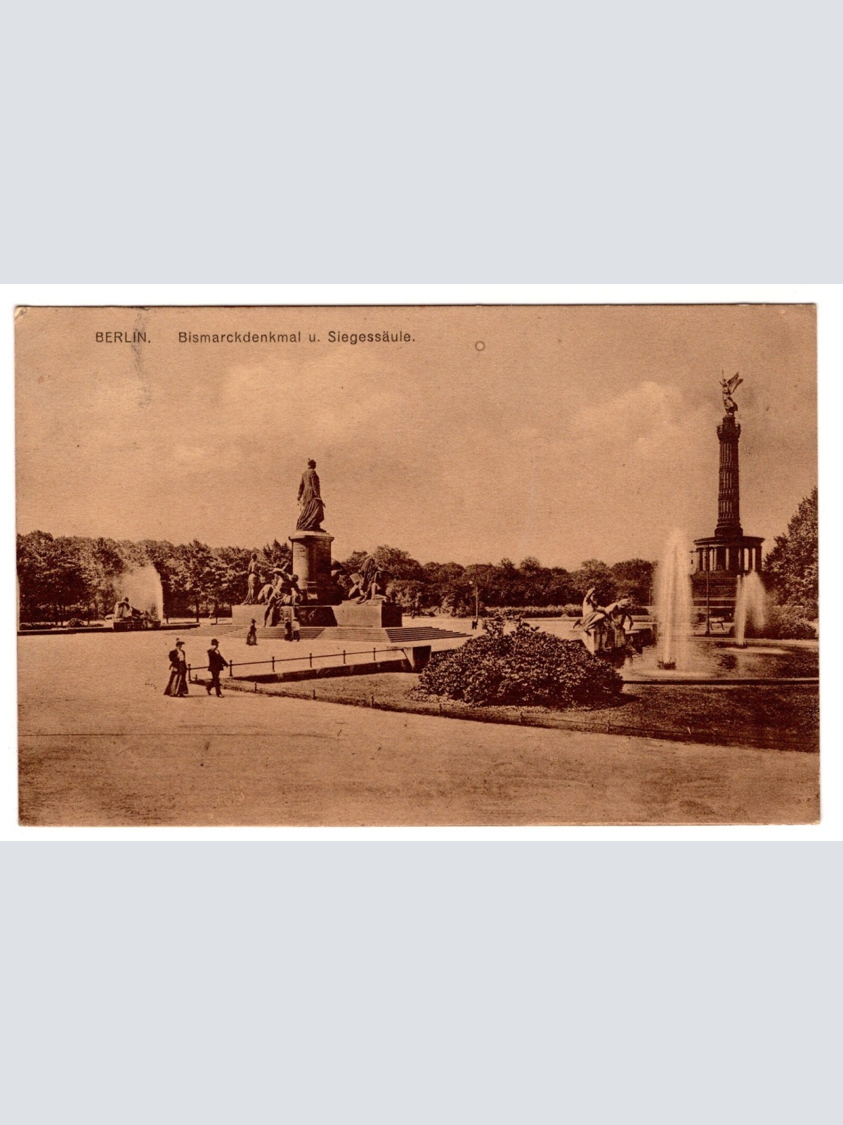 AK, Berlin, Bismarckdenkmal u. Siegessäule, Ansichtskarte (S7336)