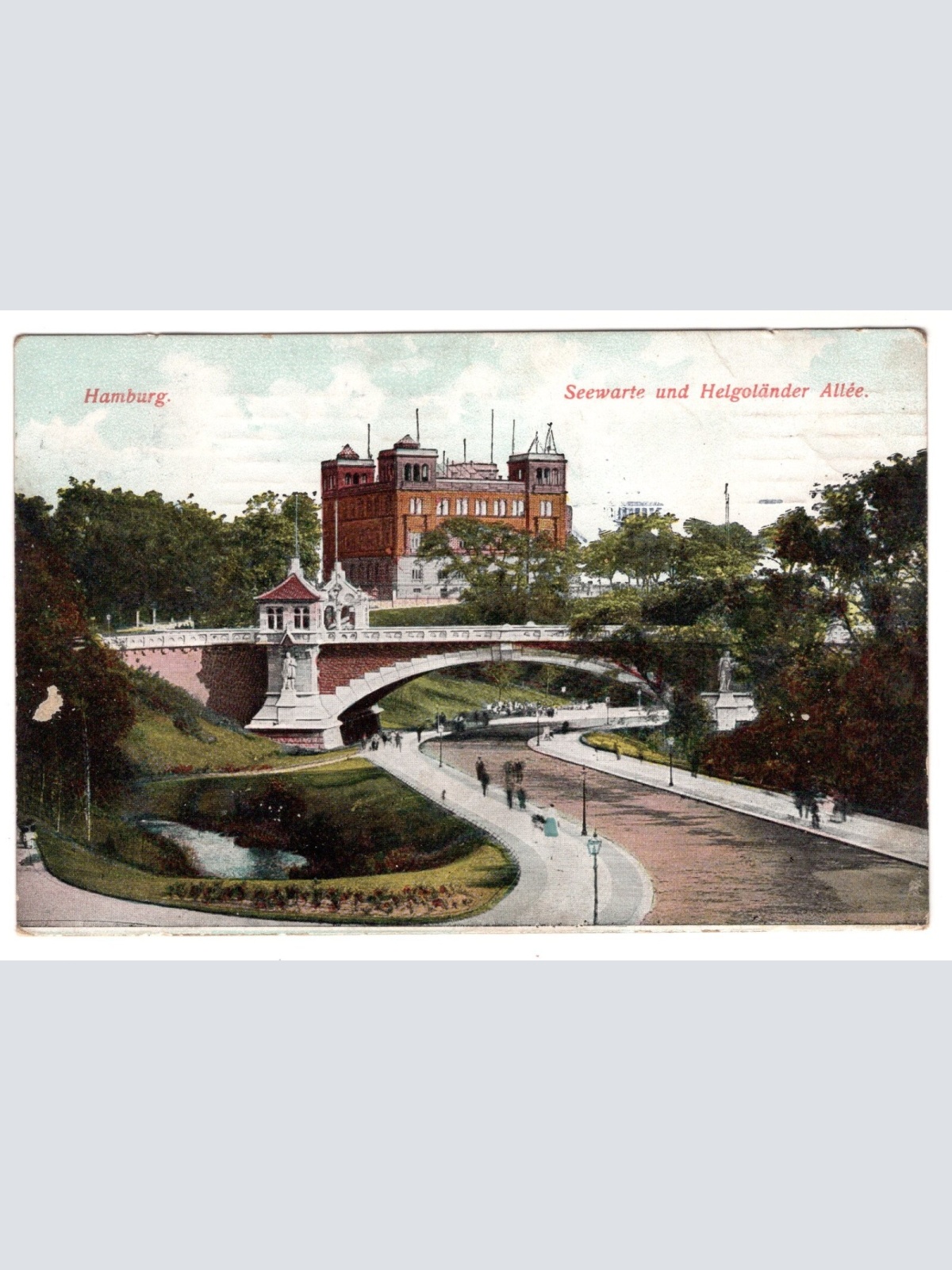 AK, Hamburg, Seewarte und Helgoländer Allee, Ansichtskarte (S7340)