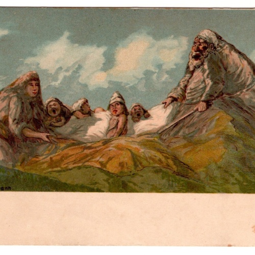 AK, Familie Watzmann, Bayern, Ansichtskarte (S7348)