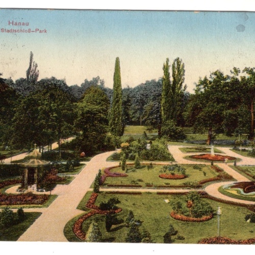 AK, Hanau, im Stadtschloss-Park, Hessen, Ansichtskarte (S7356)
