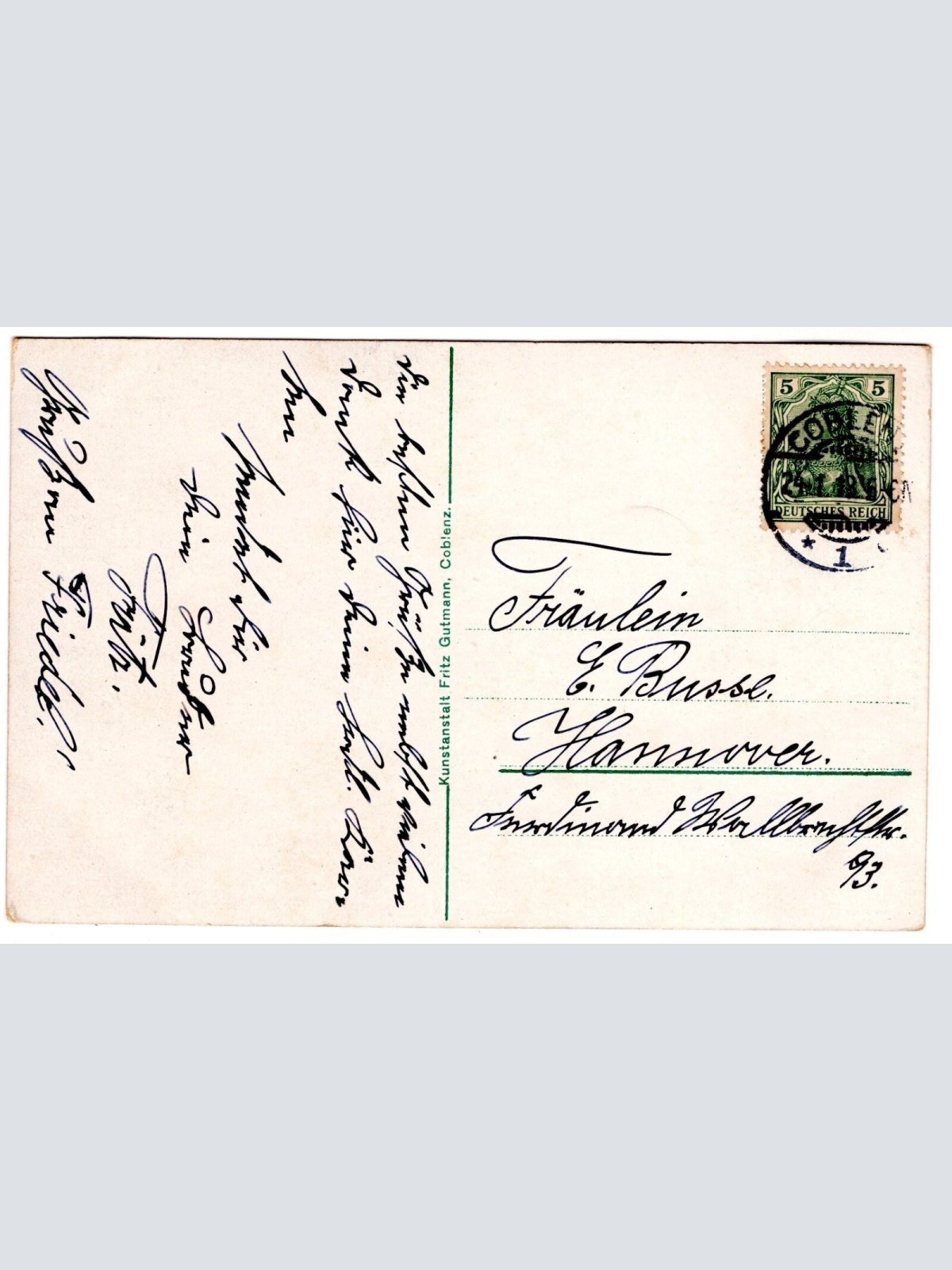 AK, Koblenz, Kaiser Wilhelm Provinzial Denkmal, Ansichtskarte (S7357)