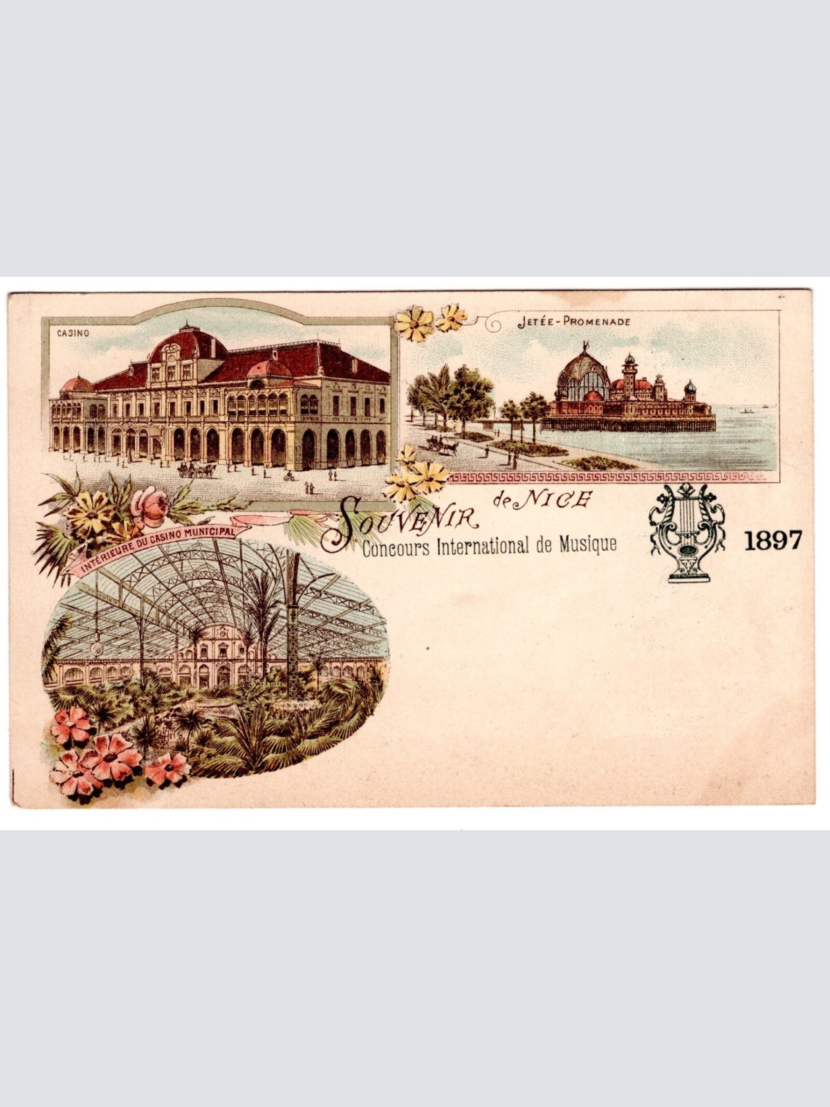 AK, Souvenir de Nice, Frankreich, Ansichtskarte (S7363)